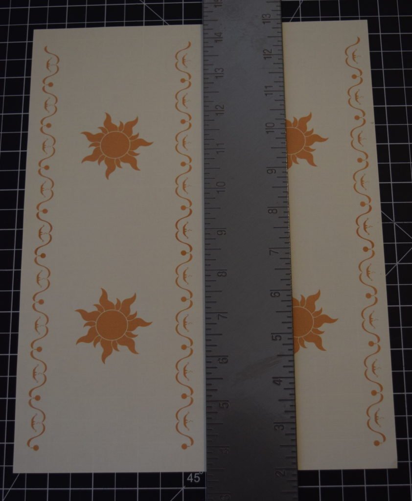 Cut the mini Tangled lantern in half lengthwise